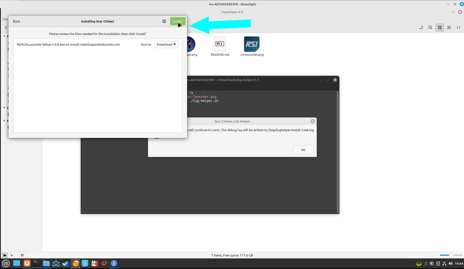 Downloading the Star Citizen launcher