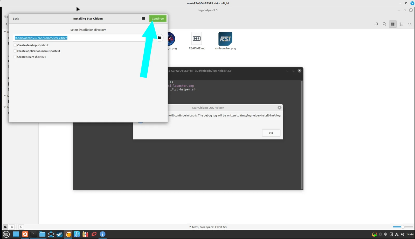 Installing Star Citizen via Lutris