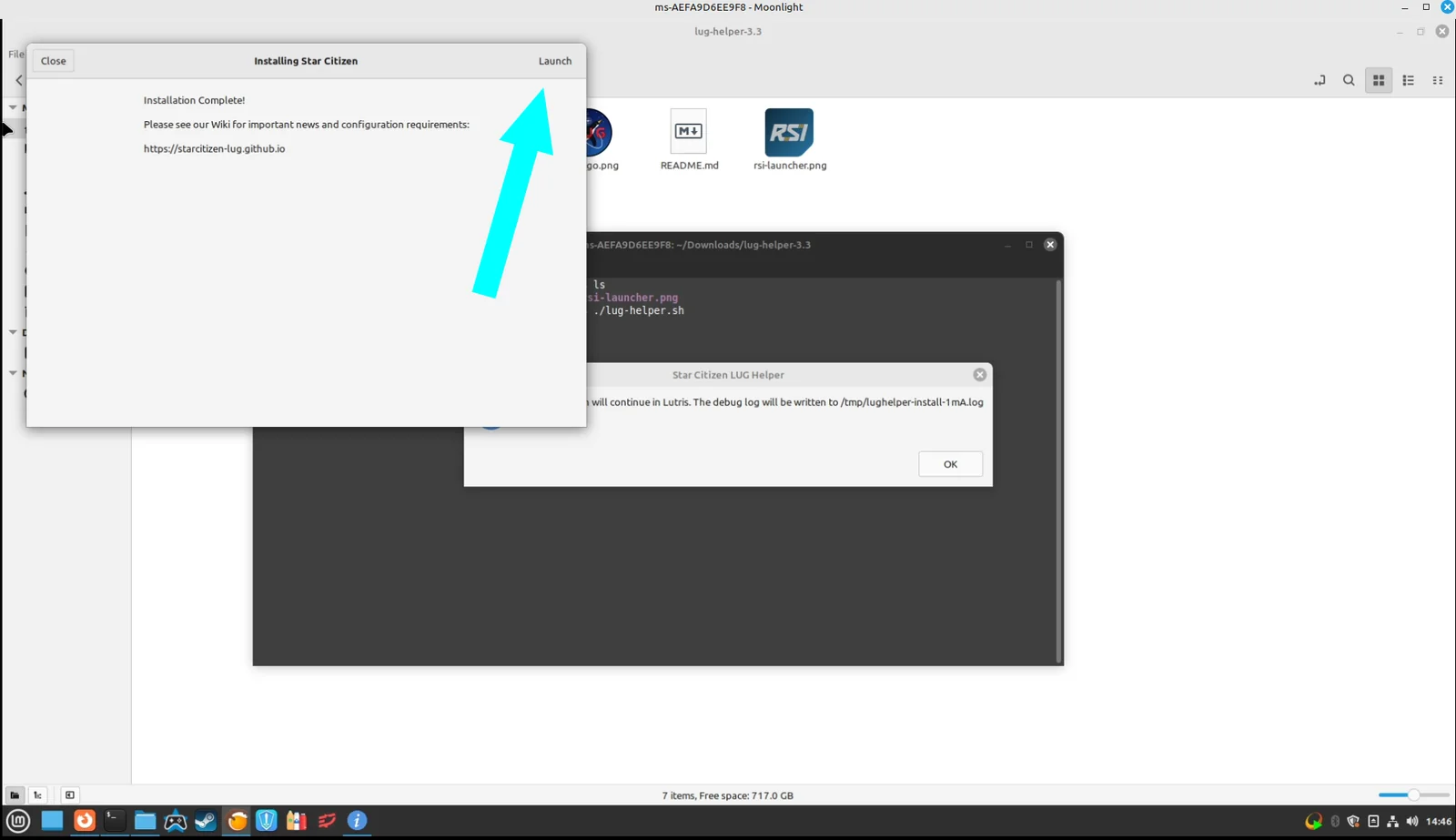 Launching the Star Citizen custom launcher